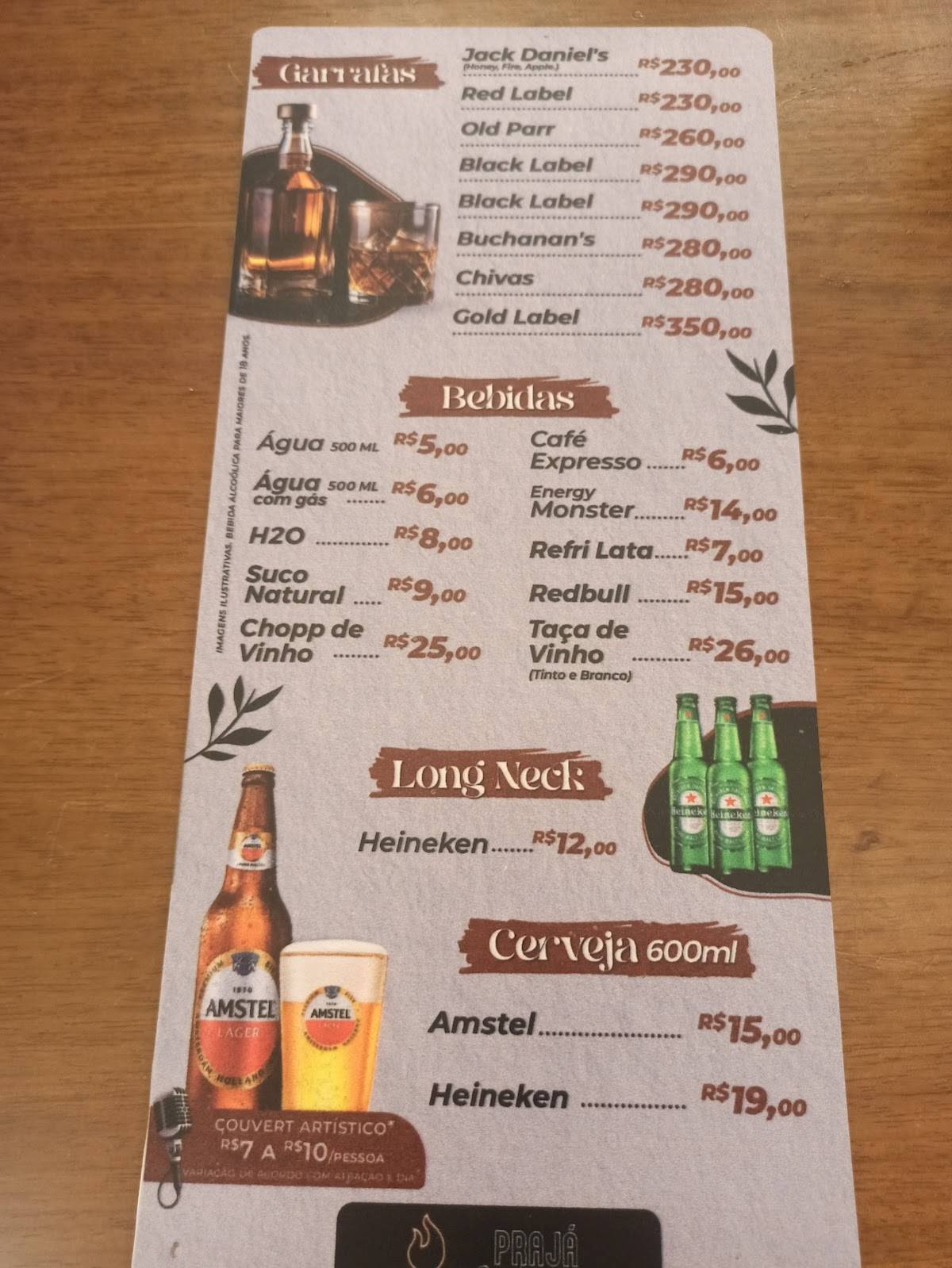 Prajá Gastronomia cardápio
