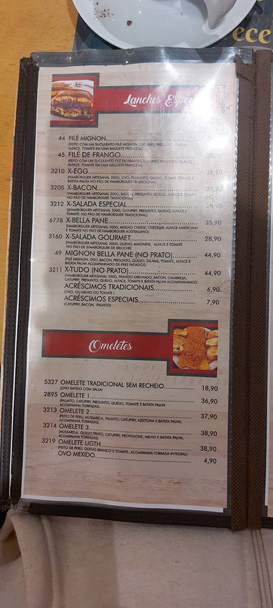 Bella Pane Pães e Confeitaria cardápio