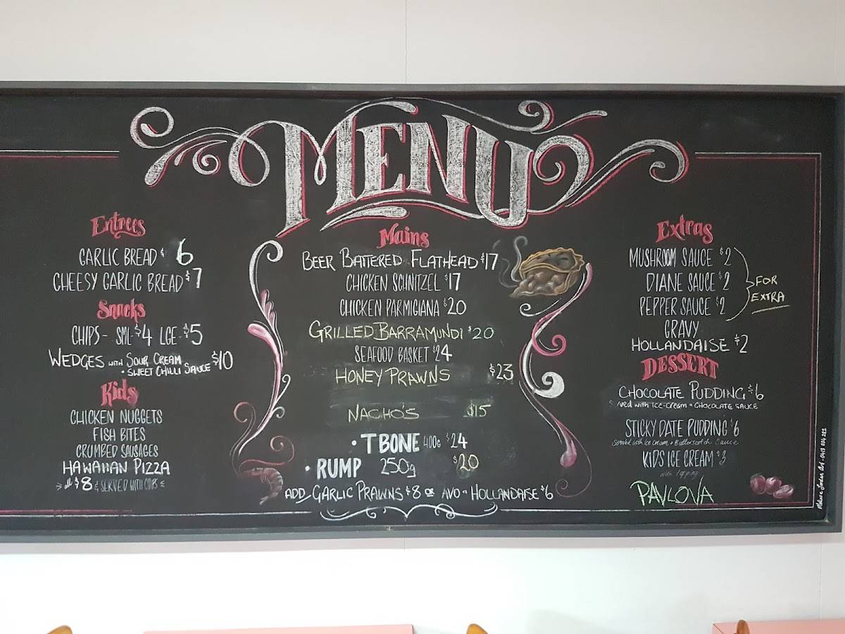 Menu at Bellevue Hotel Coominya pub & bar, Coominya