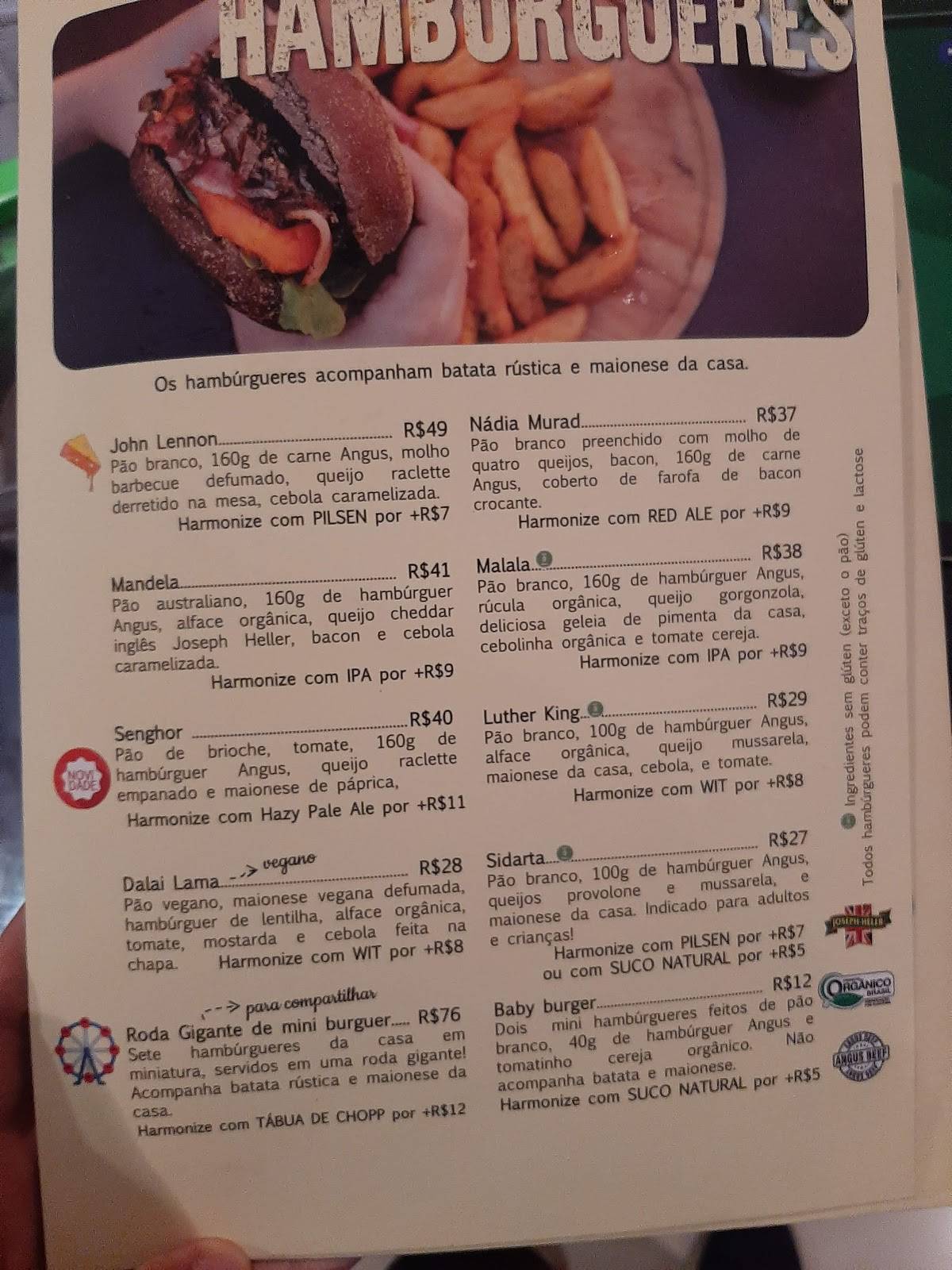Bendizê cardápio