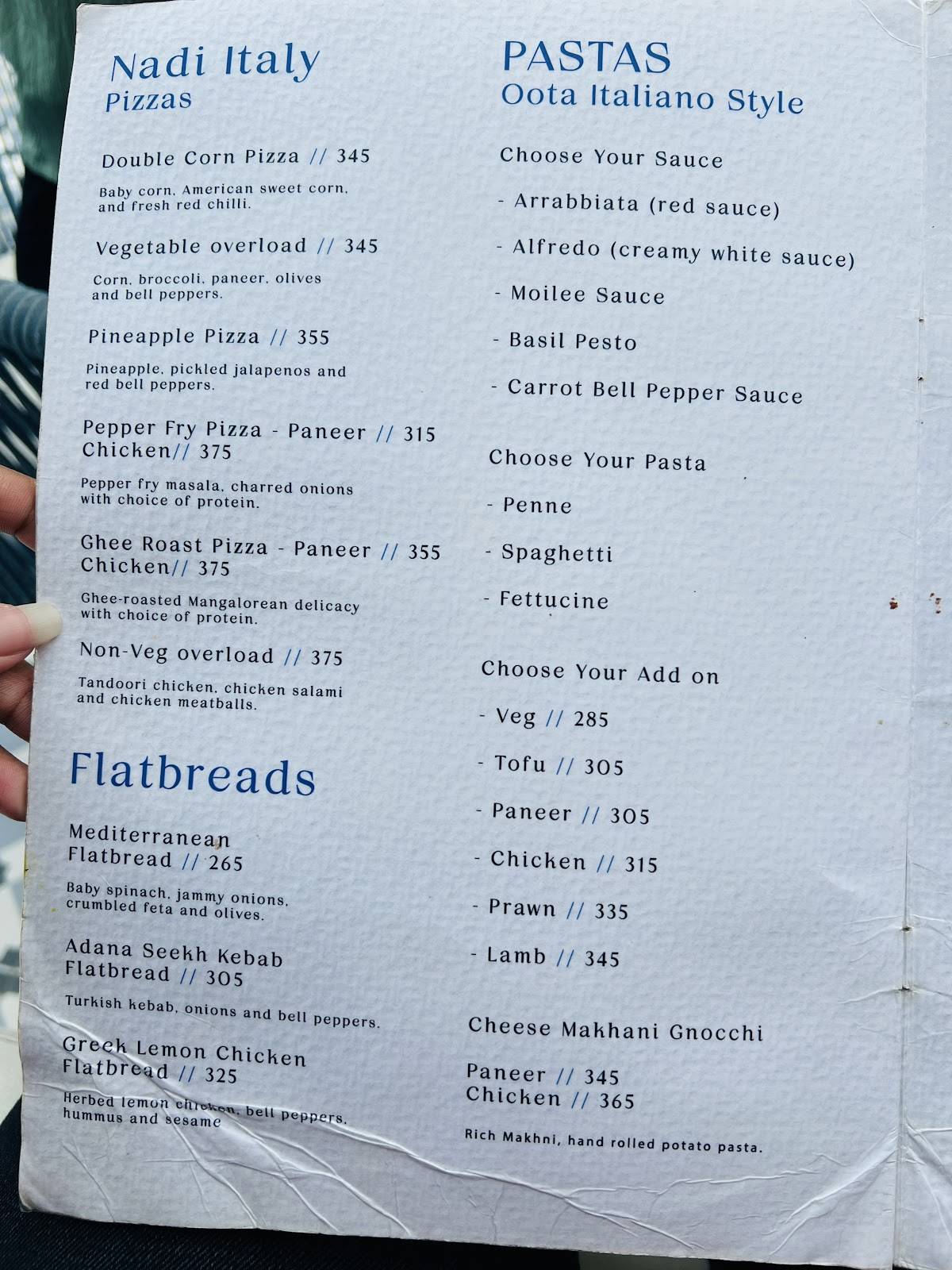 Zazzy Bar & Kitchen menu