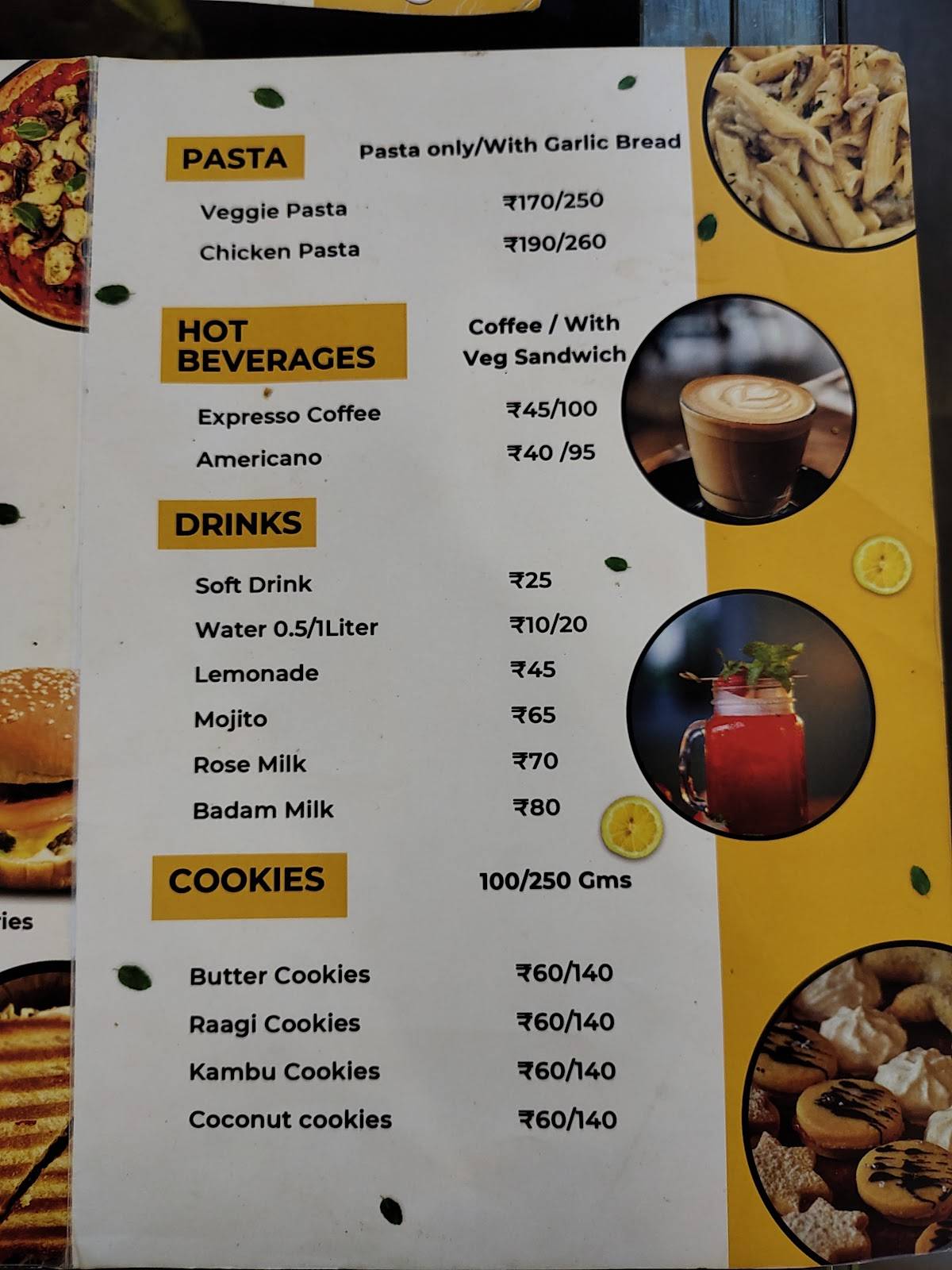 Bermuda Pizza House menu