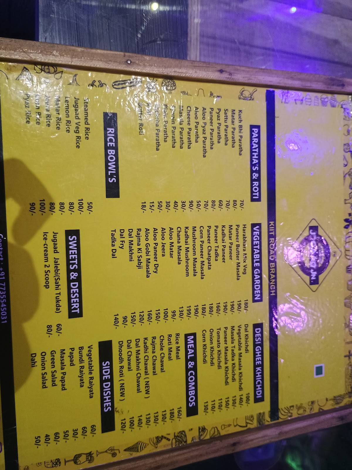 JUGAAD JN. Patia KiiT menu