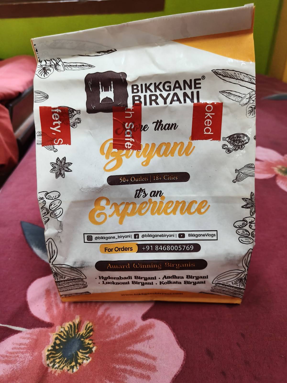 Bikkgane Biryani menu
