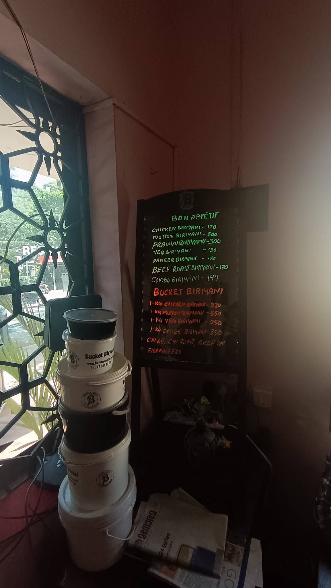 Biriyani Castle menu