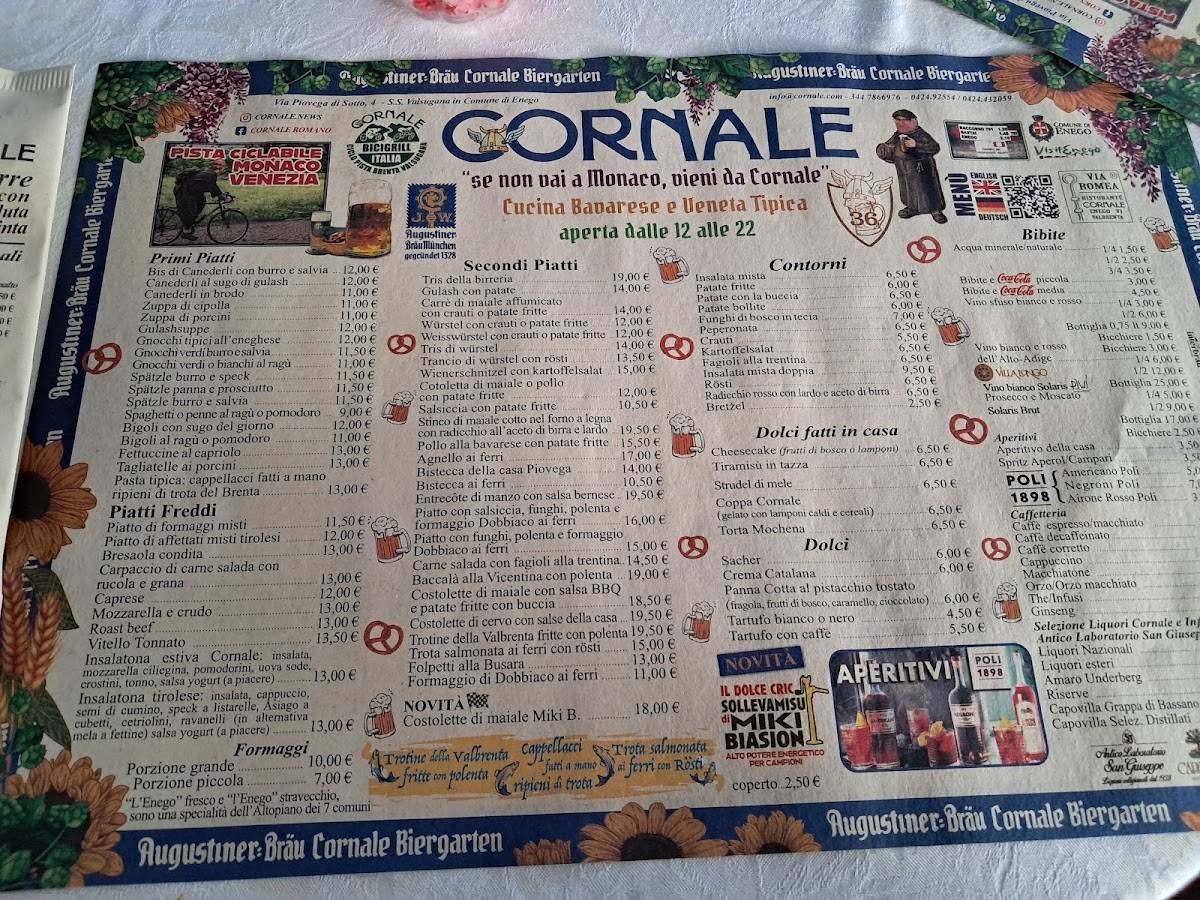 Menu di Birreria Cornale 