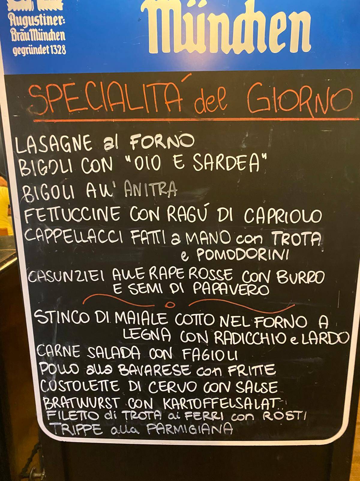 Menu di Birreria Cornale 