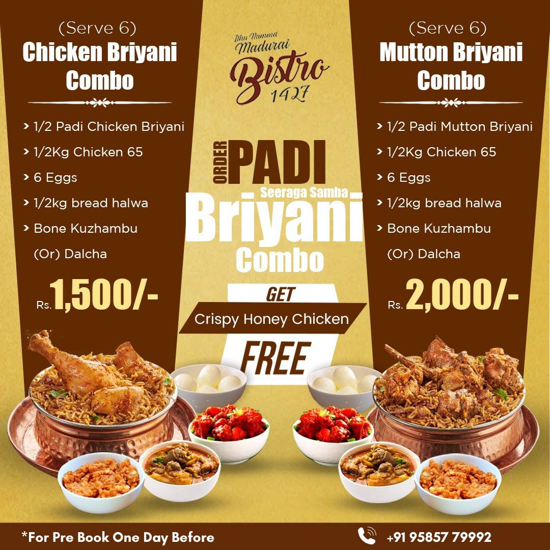 Bistro 1427 - Madurai Restaurant menu