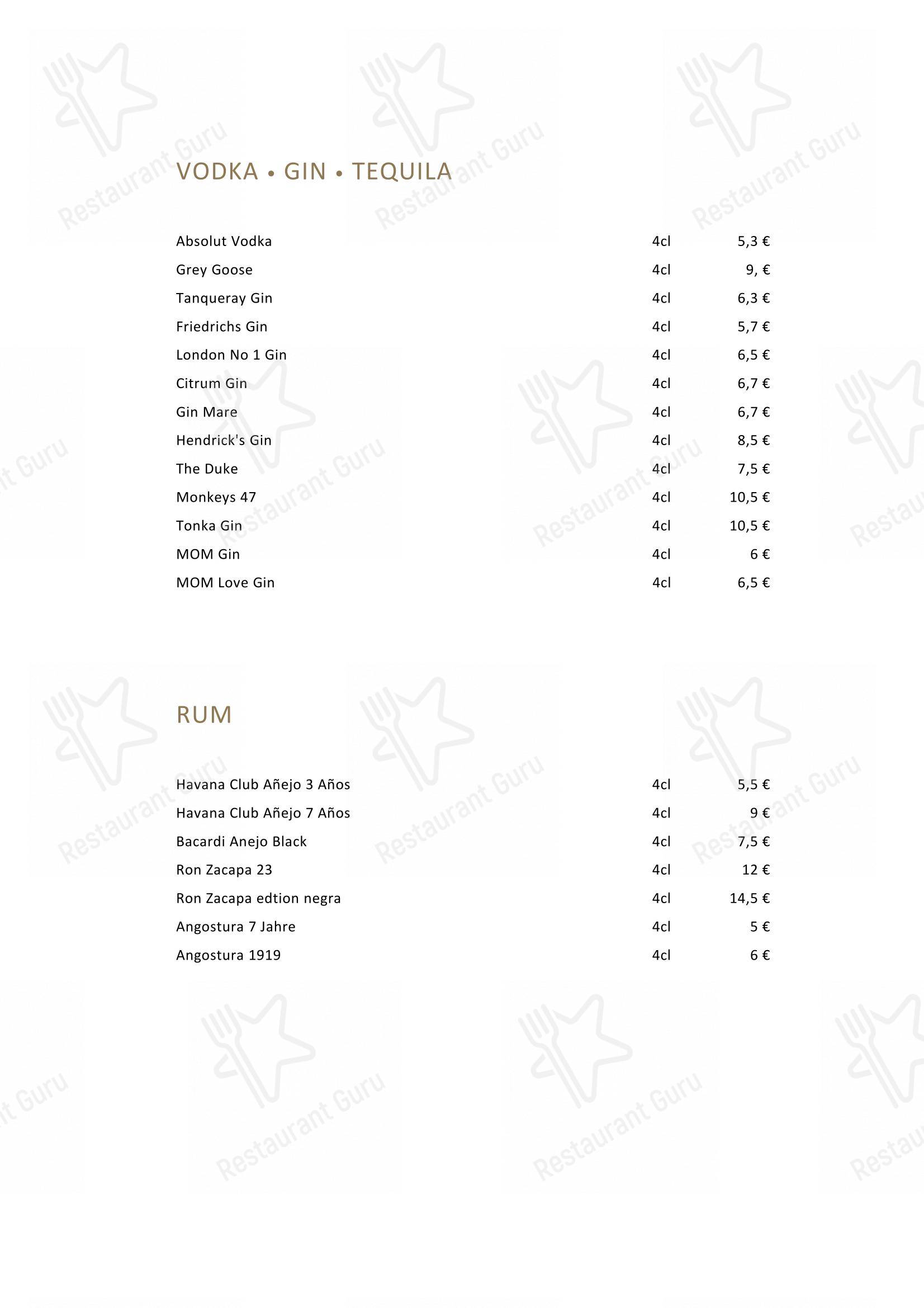 Menu pour Bliss - Restaurant und Bar in Essen - Коктейльная карта