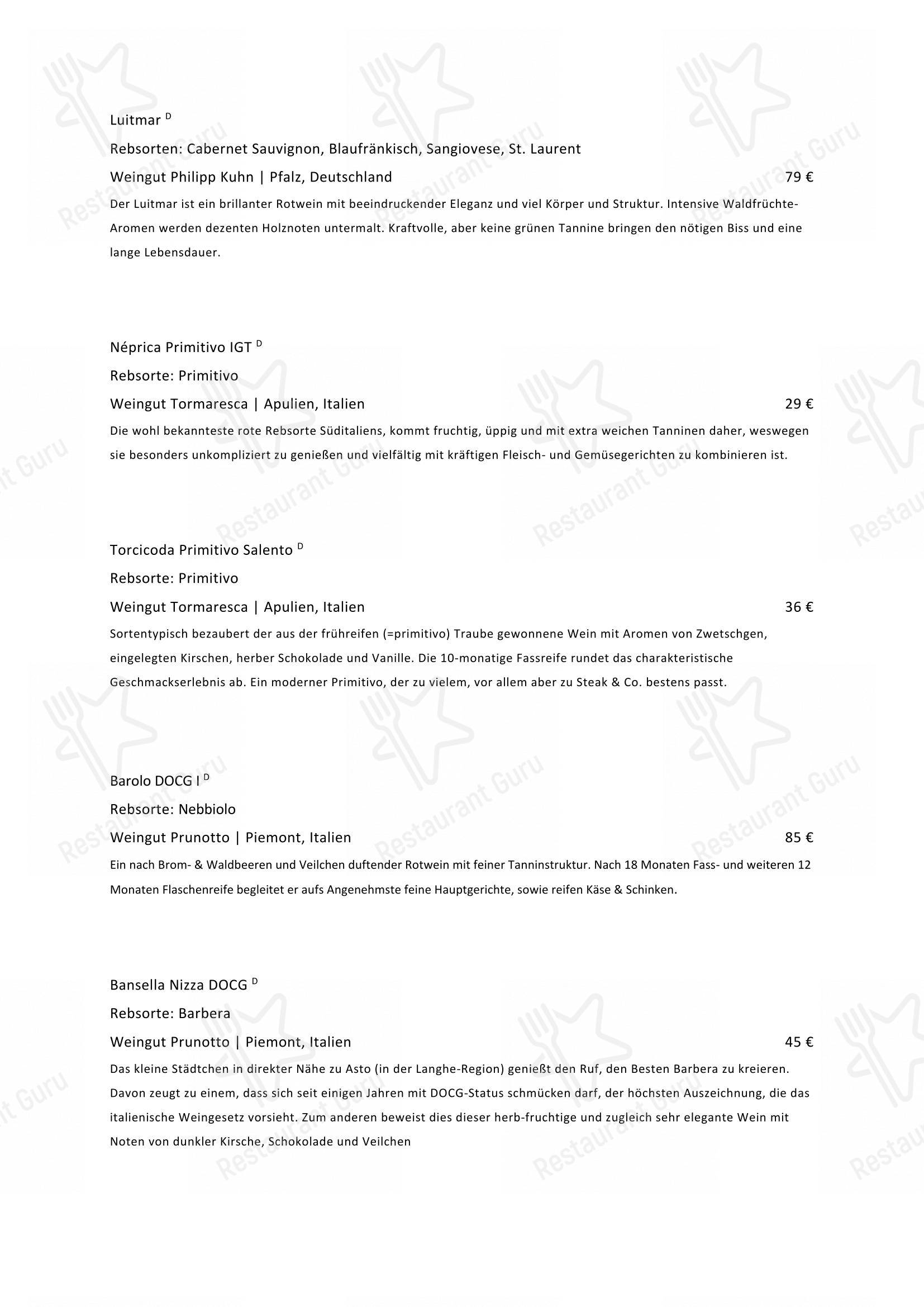 Bliss - Restaurant und Bar in Essen dans Essen - Коктейльная карта