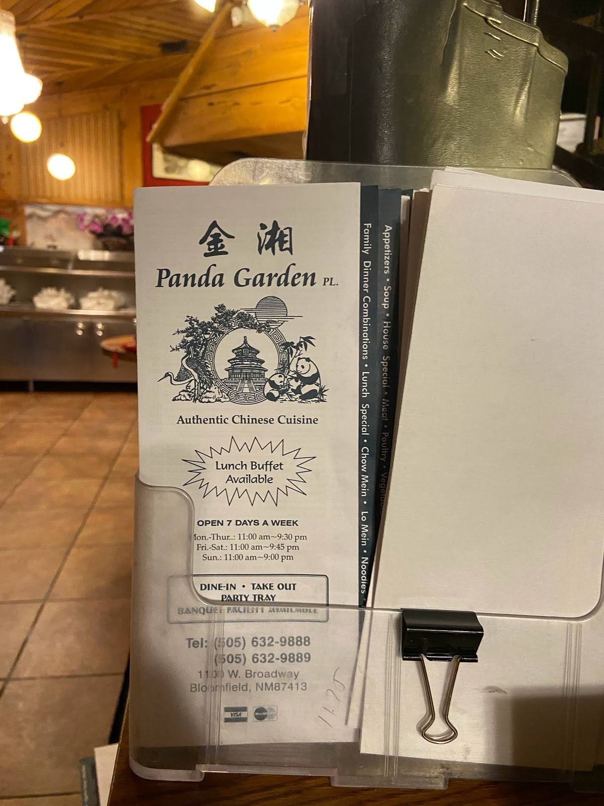 Menu at Panda Garden Chinese Restaurant, Bloomfield