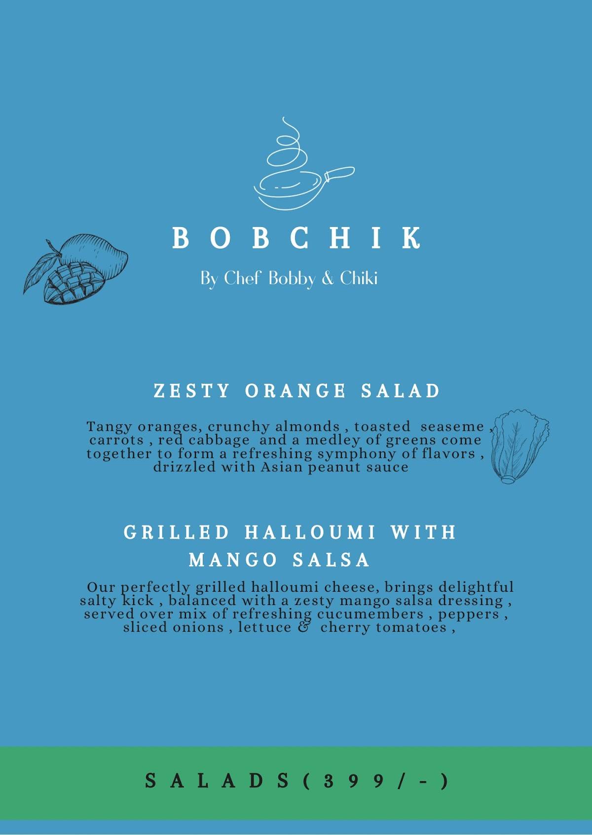 Bobchik menu