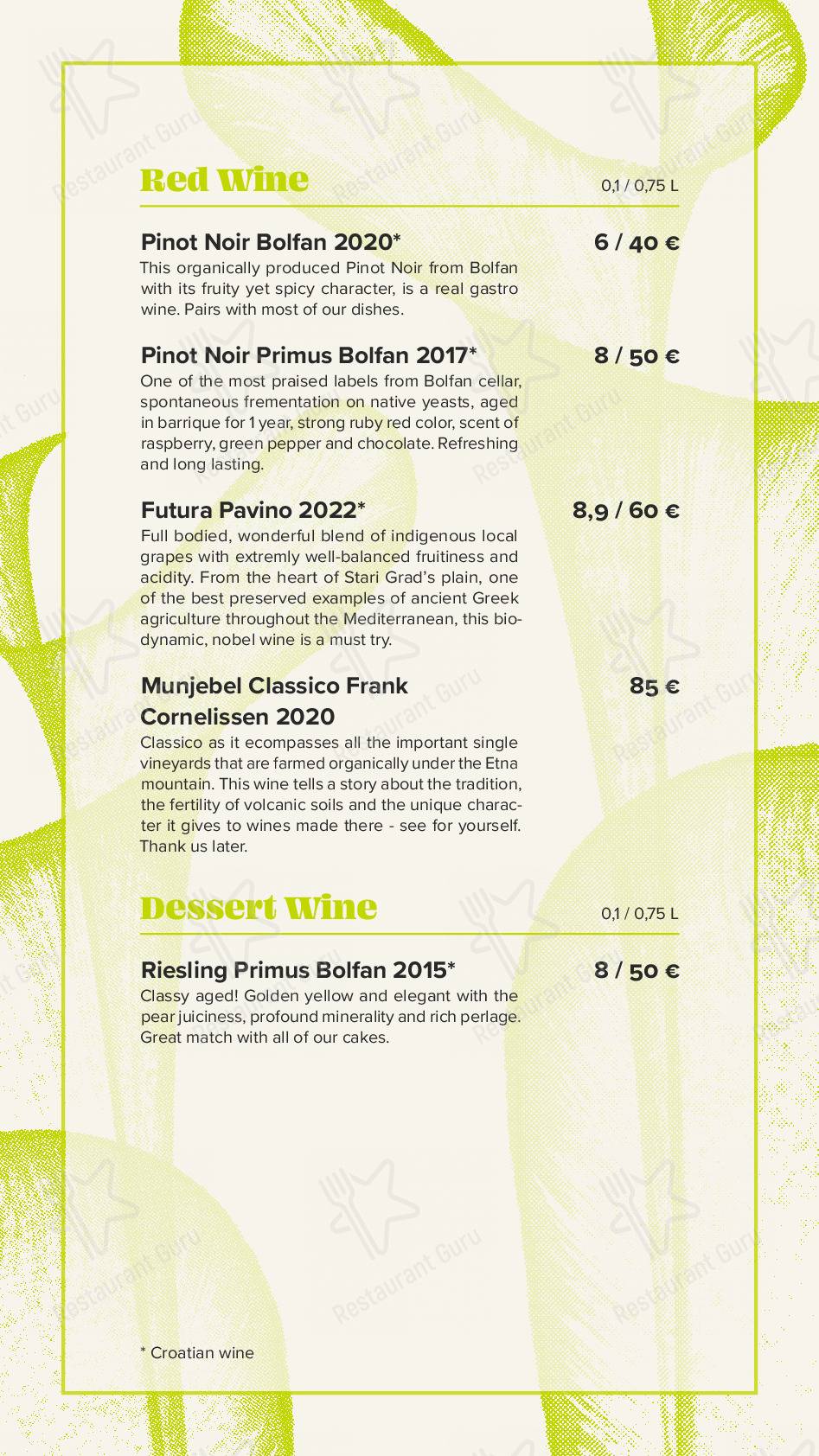 Guarda il menu di BioMania Bistro Bol