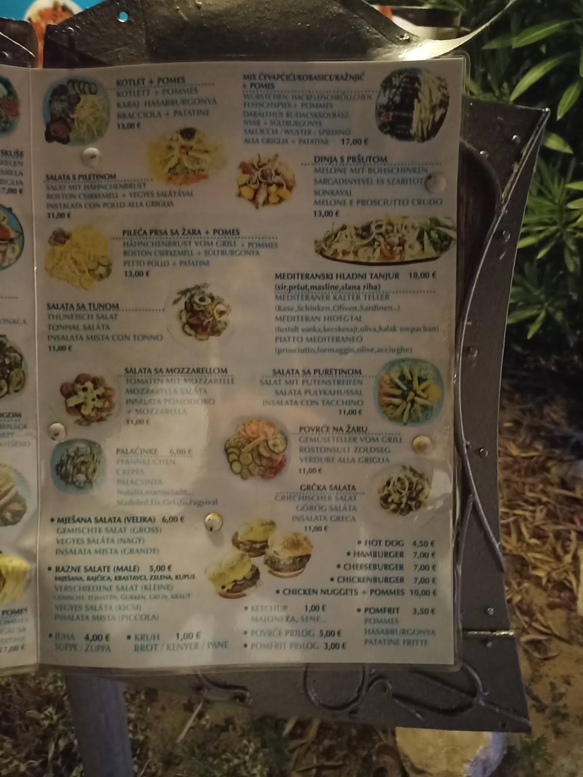 Menu di Bonaca 