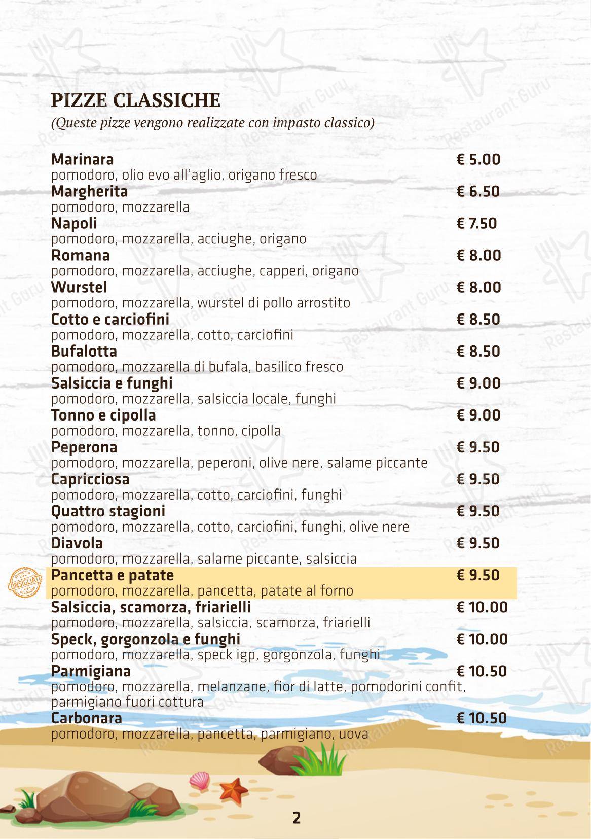 Menu per Boomerang Rimini in Rimini