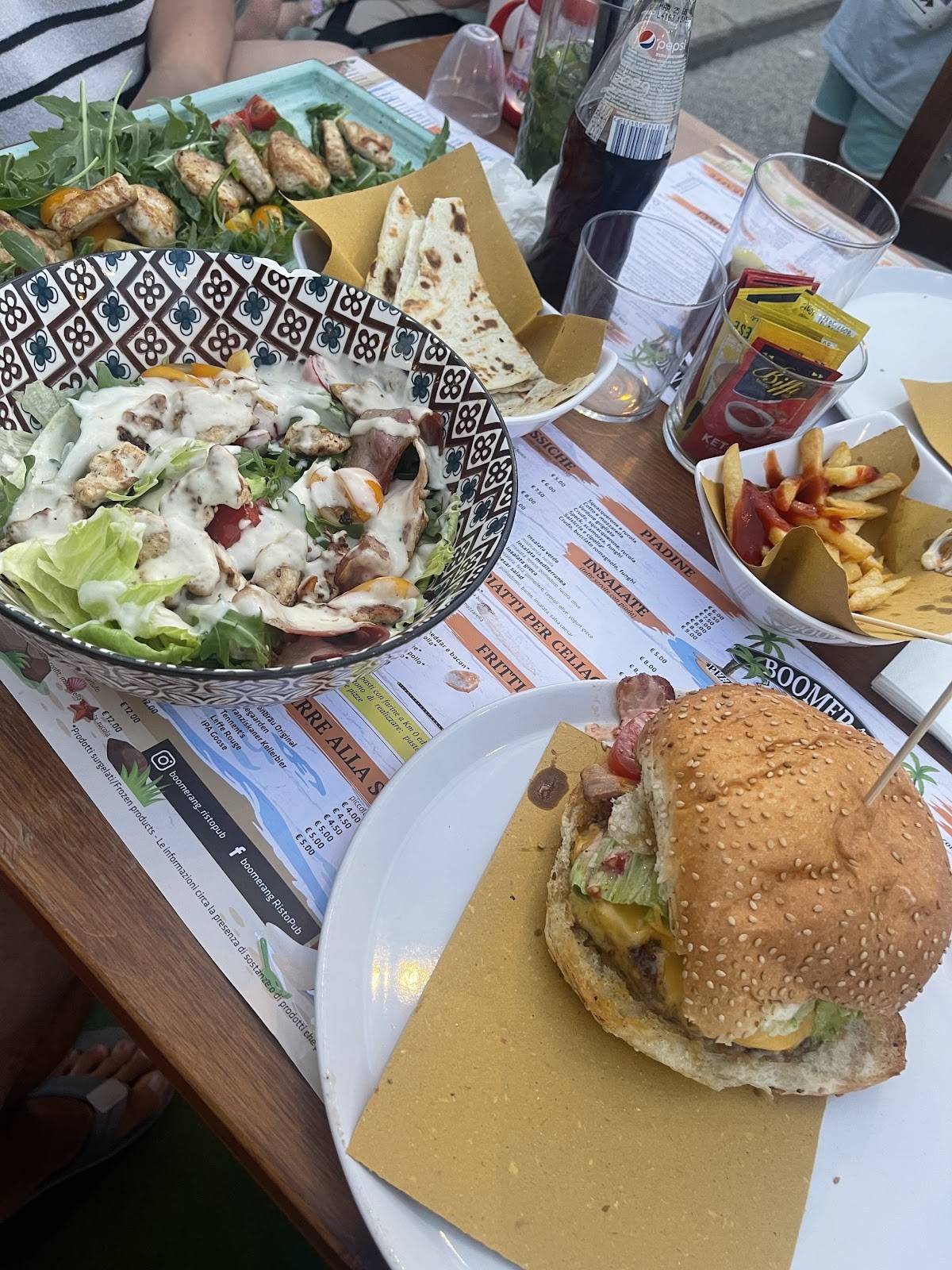 Menu de Boomerang Rimini