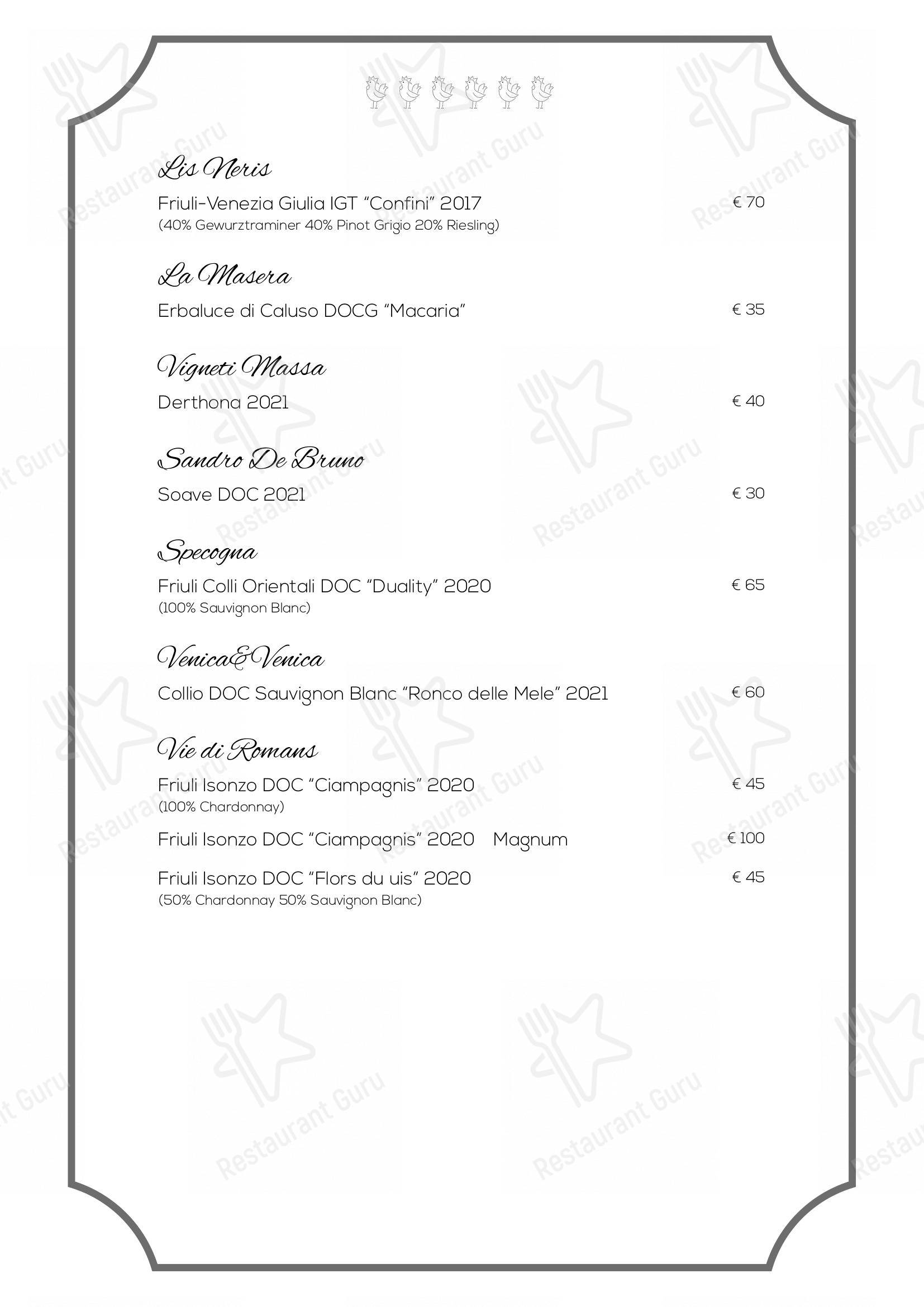 Casa Galloni 1669 in Borgosesia - Menu