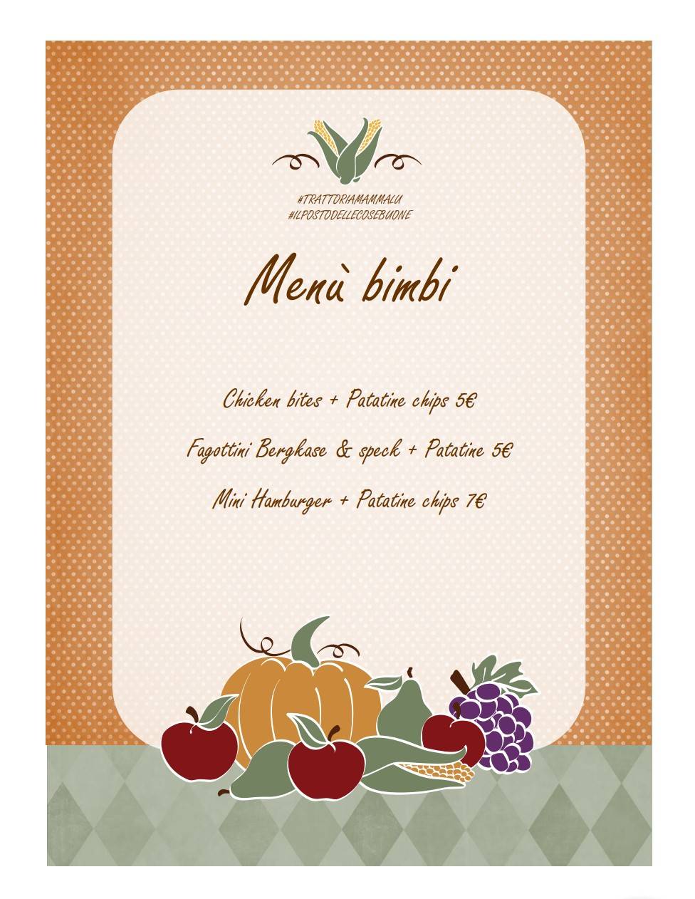 Menu di Trattoria Mammalu