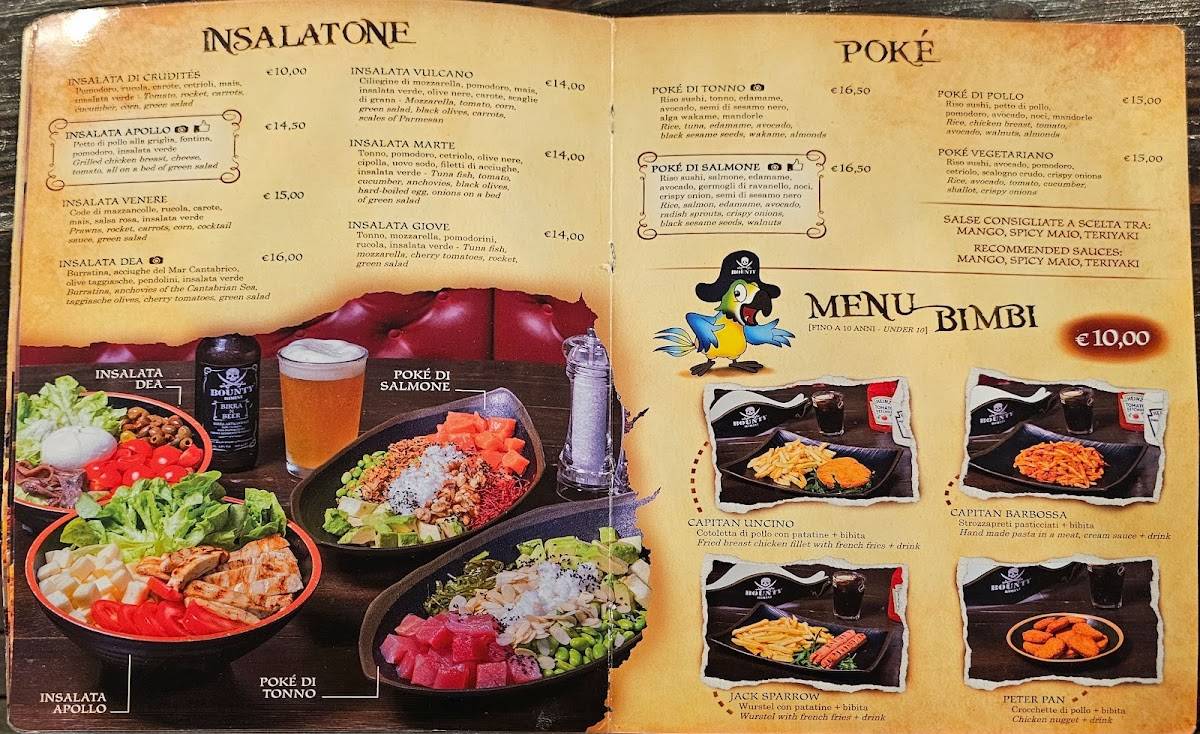 Menu di Bounty Rimini 