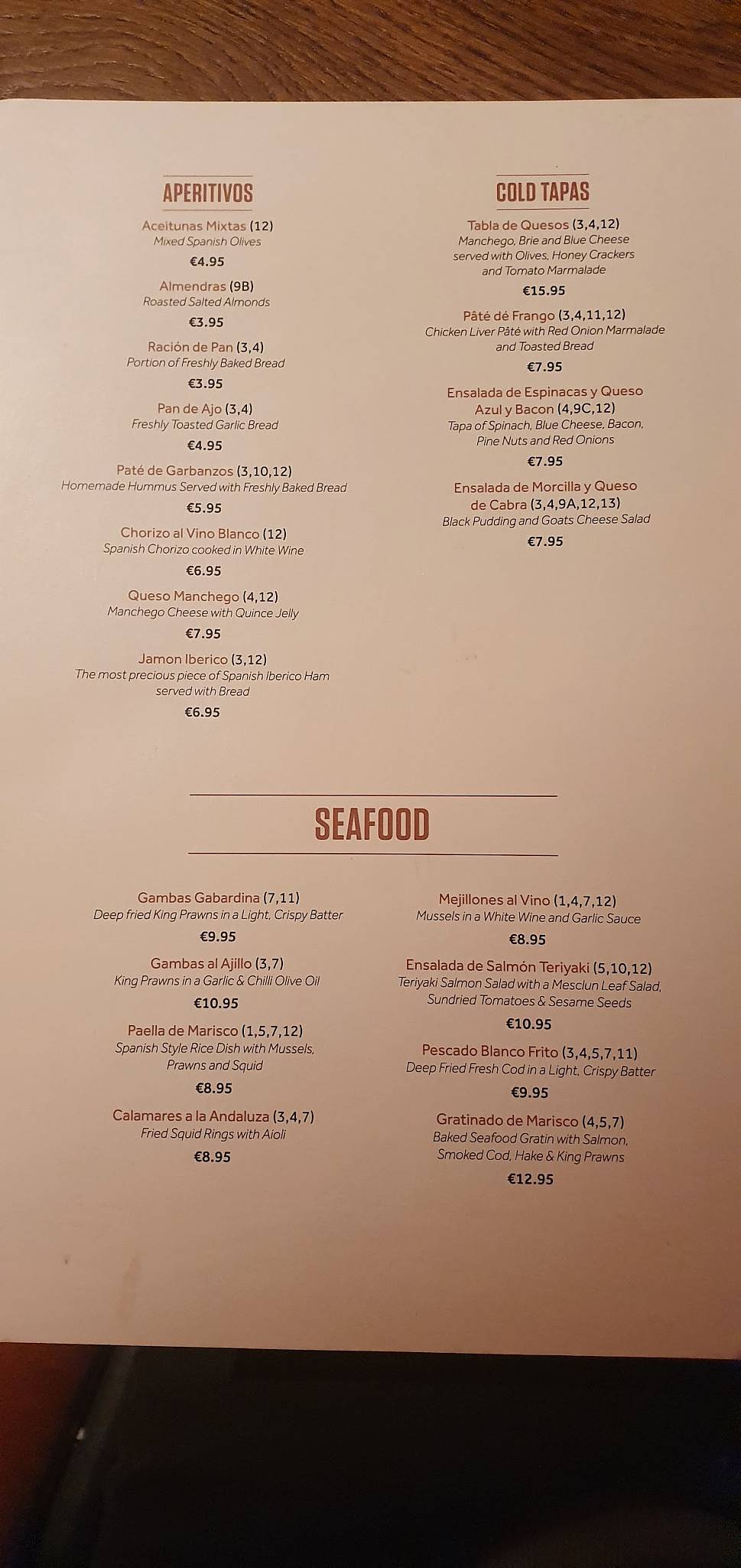 Menu at Bradys Pub and Apetito Tapas & Wine Restaurant, Dublin, 5-9 ...