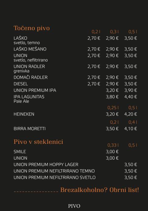 Menu di Sidro 