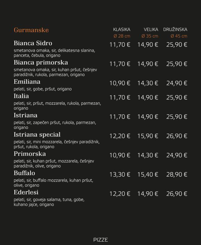 Menu di Sidro 