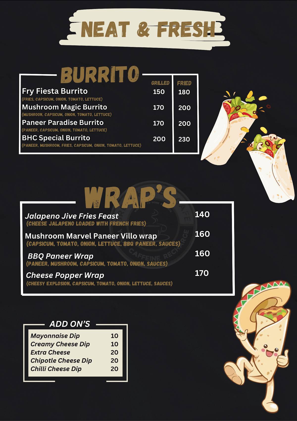 Brew Haven Cafe menu