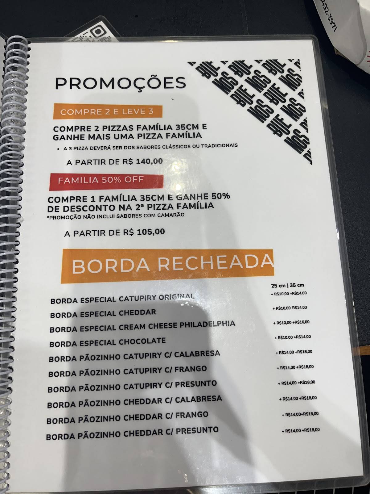 Buenos Pizza cardápio