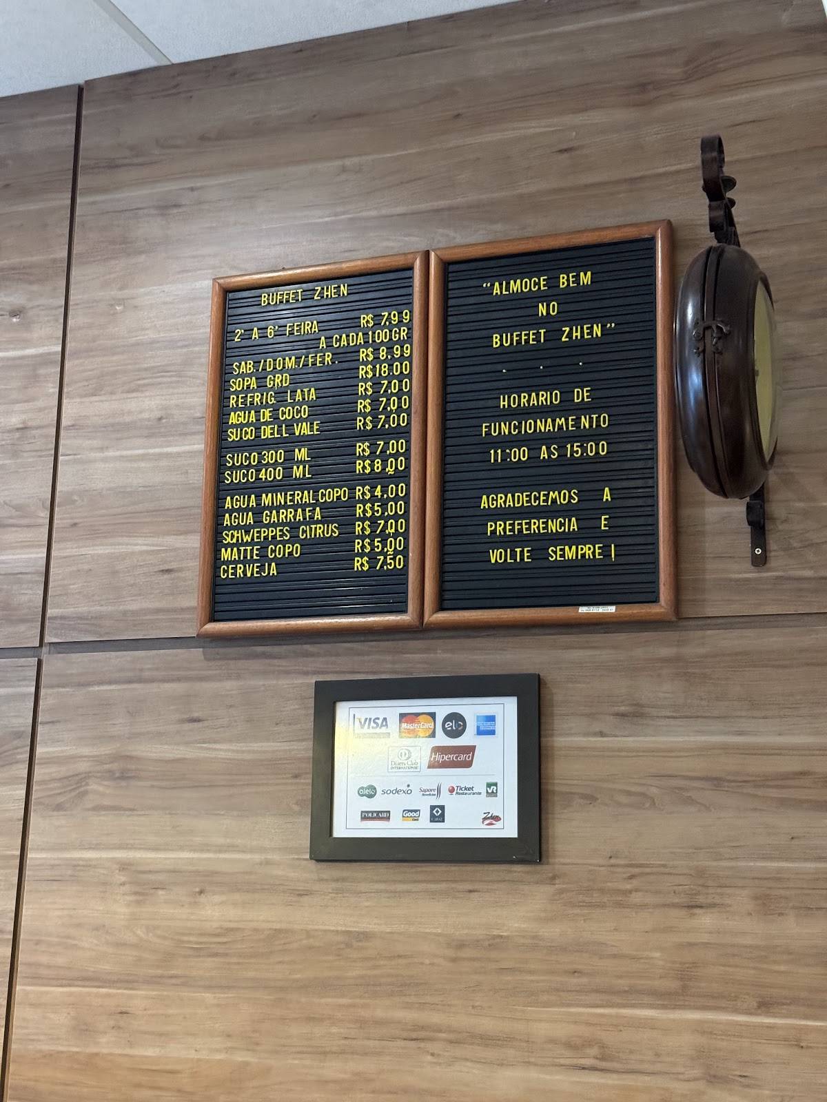 Buffet Zhen cardápio