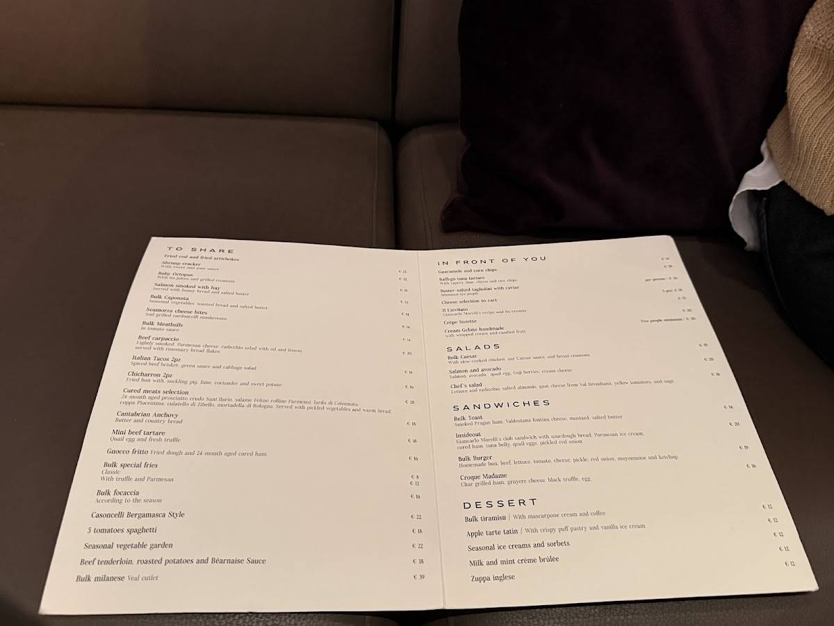 Menu di Bulk Mixology Food Bar 