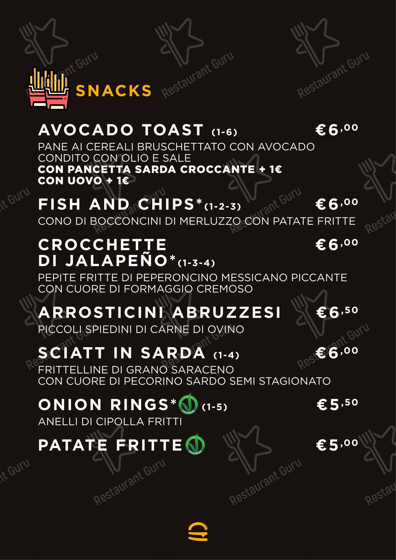 Menu per Buns Homemade Burger in Alghero