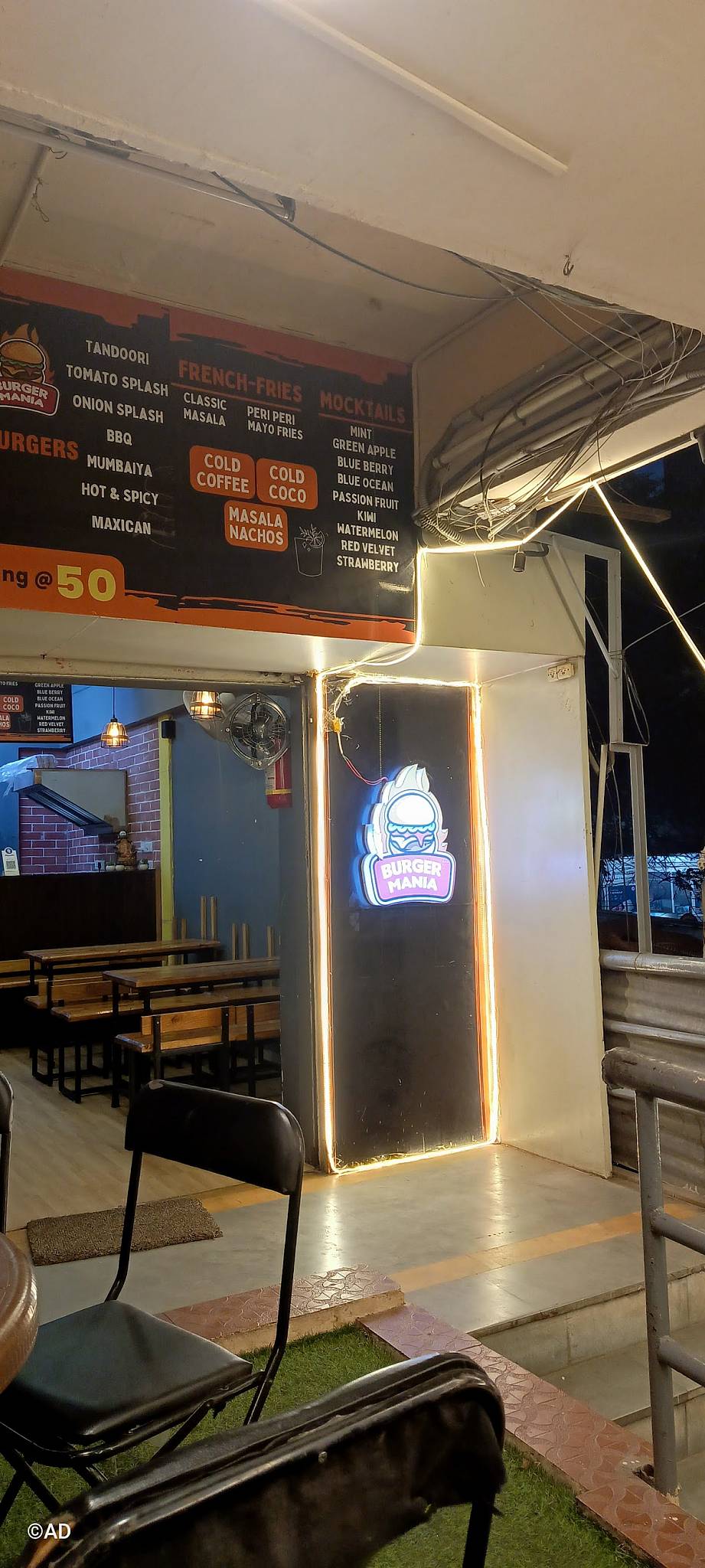 Burger Mania menu