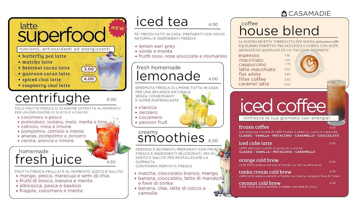 Menu di CASAMADIE - Piazza del Popolo, Cesena 