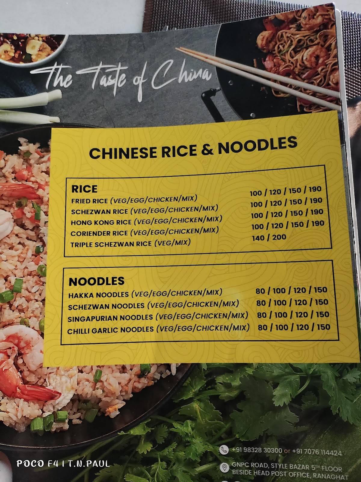 CHILL OUT ROOFTOP RESTAURANT menu