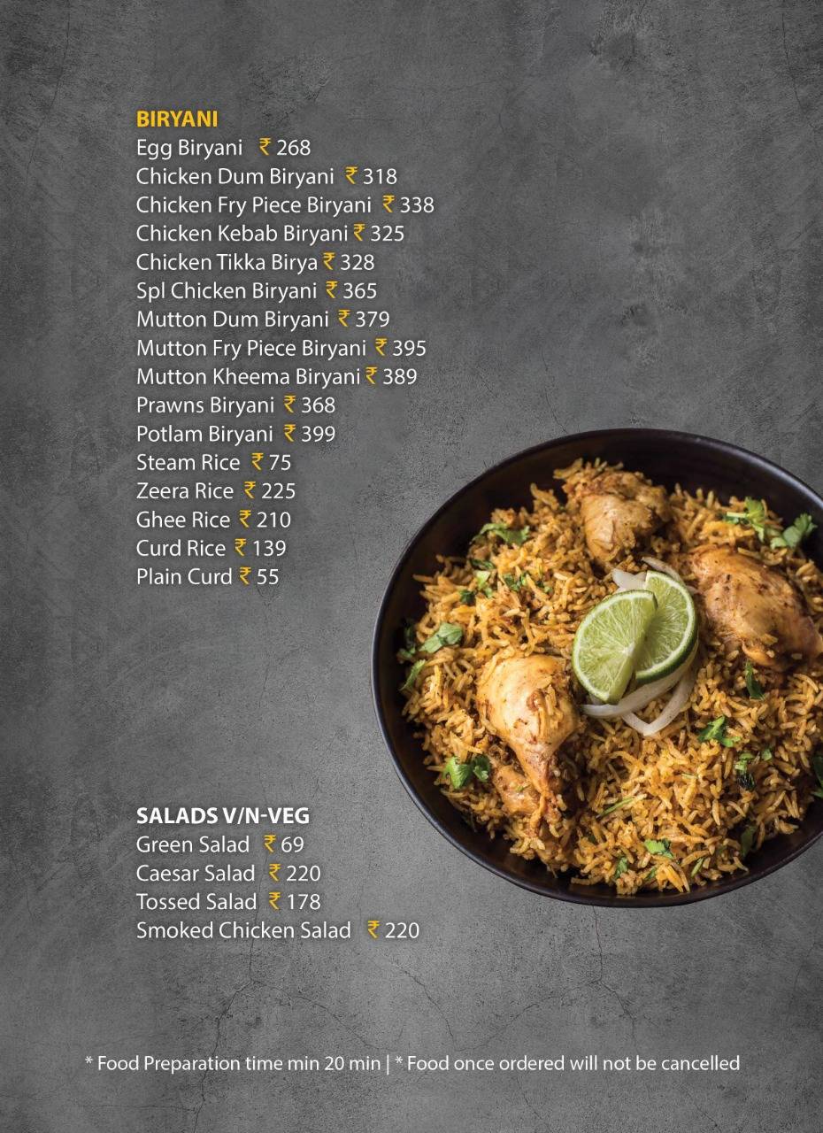 Menu at COCKTAILS RESTAURANT & BAR, Vijayawada