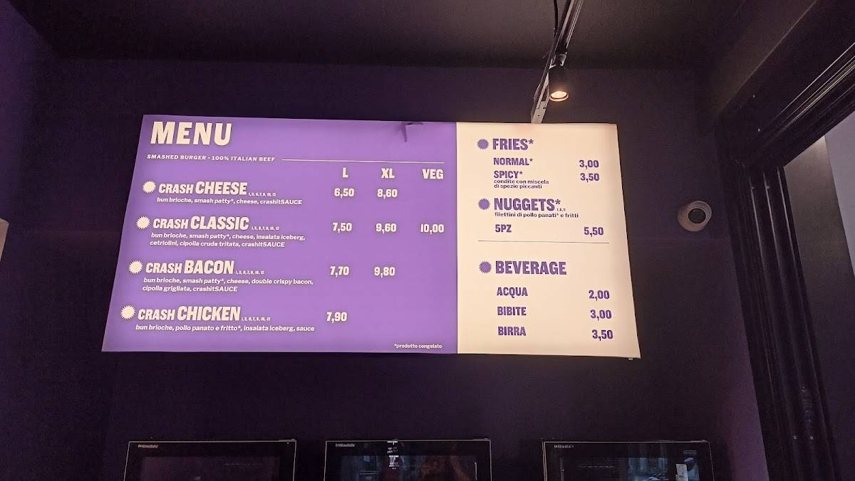 Menu di CRASHIT 