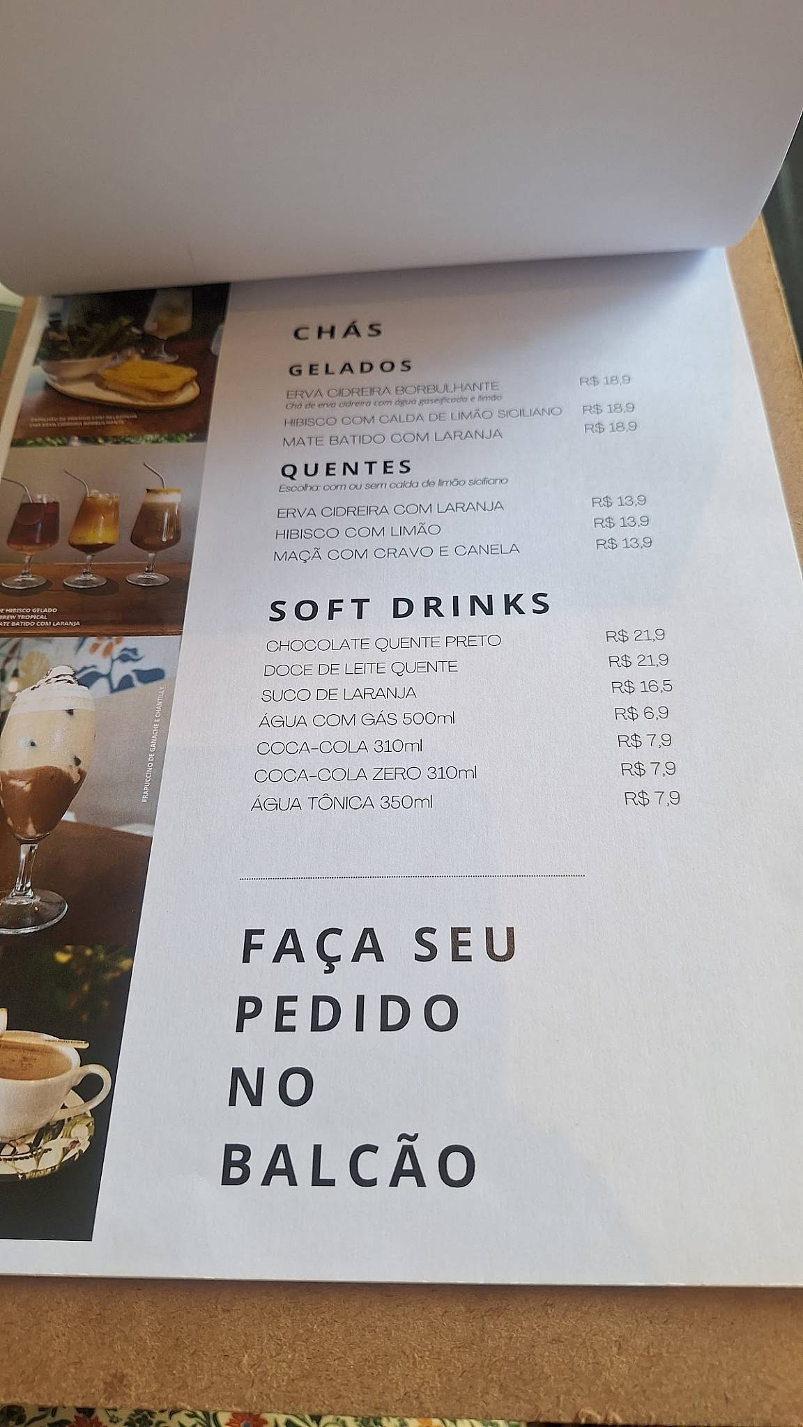 CS Doce e Café cardápio