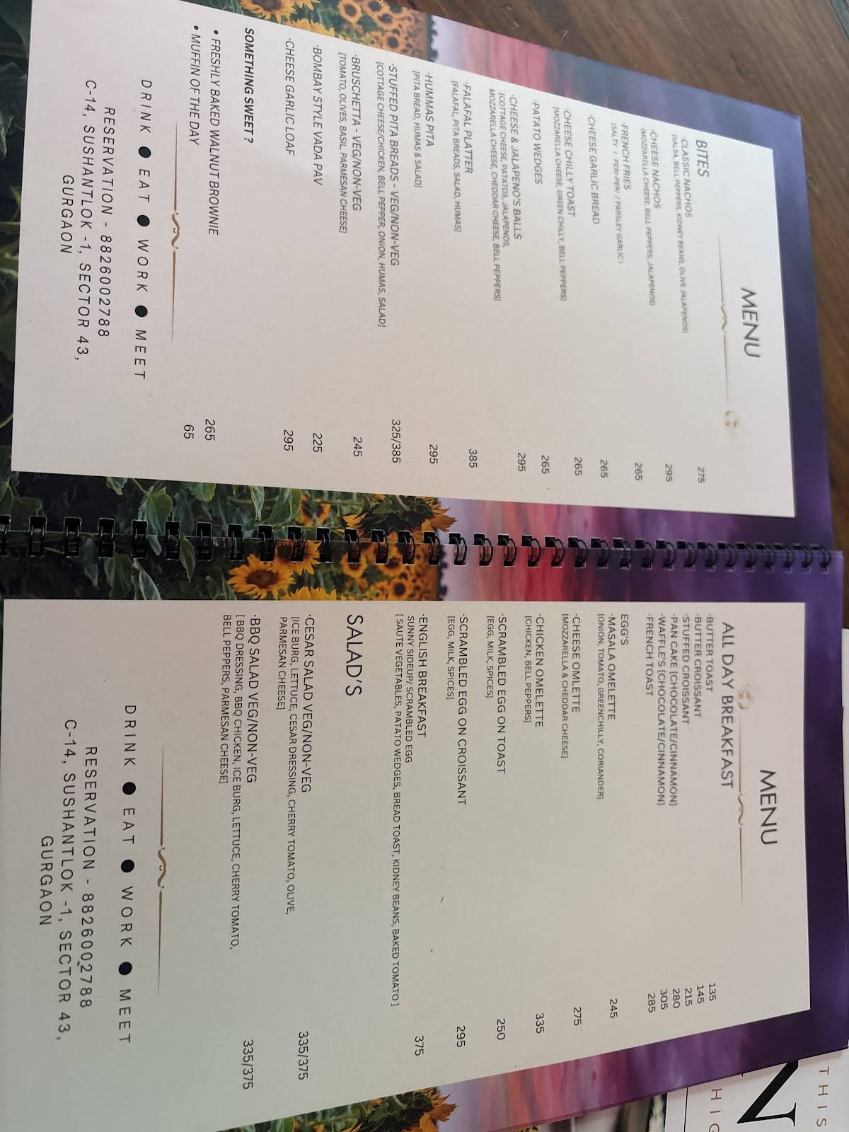 Cafe AURIKA Garden cafe menu