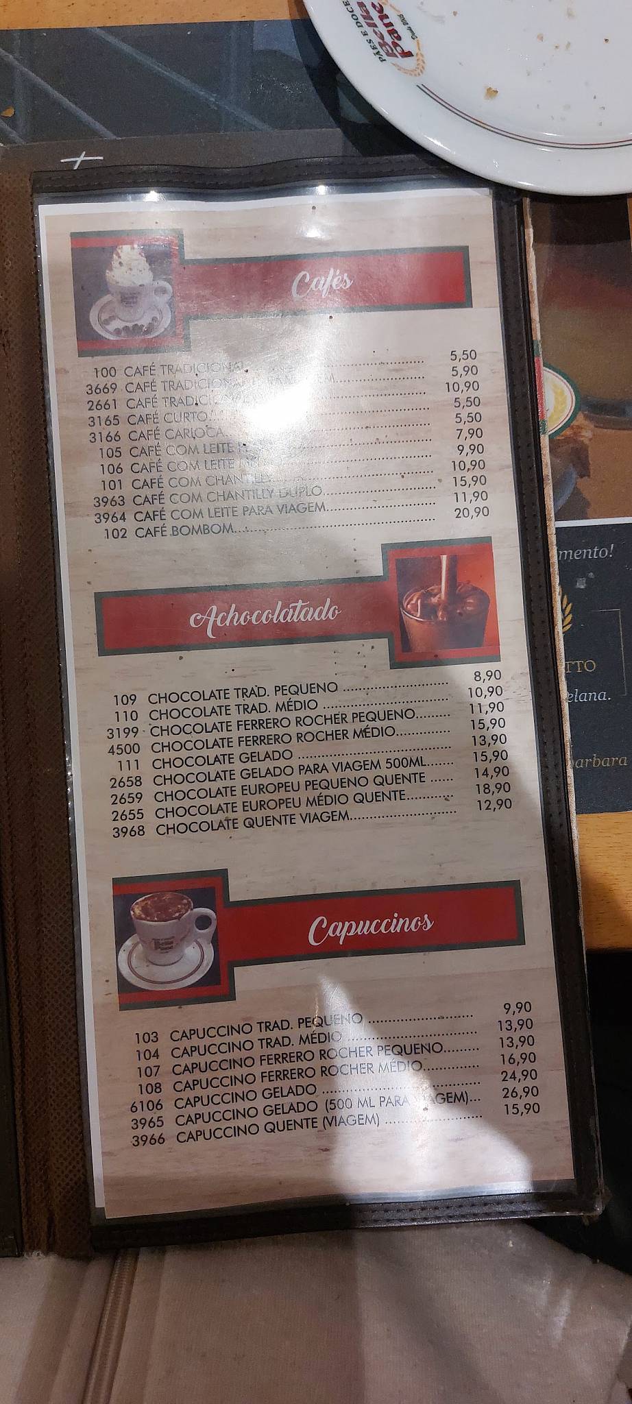 Bella Pane Pães e Confeitaria cardápio