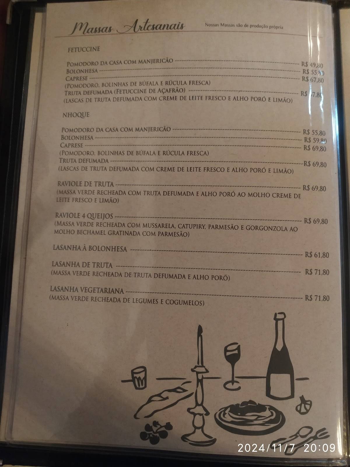 Maringá Bistrô cardápio