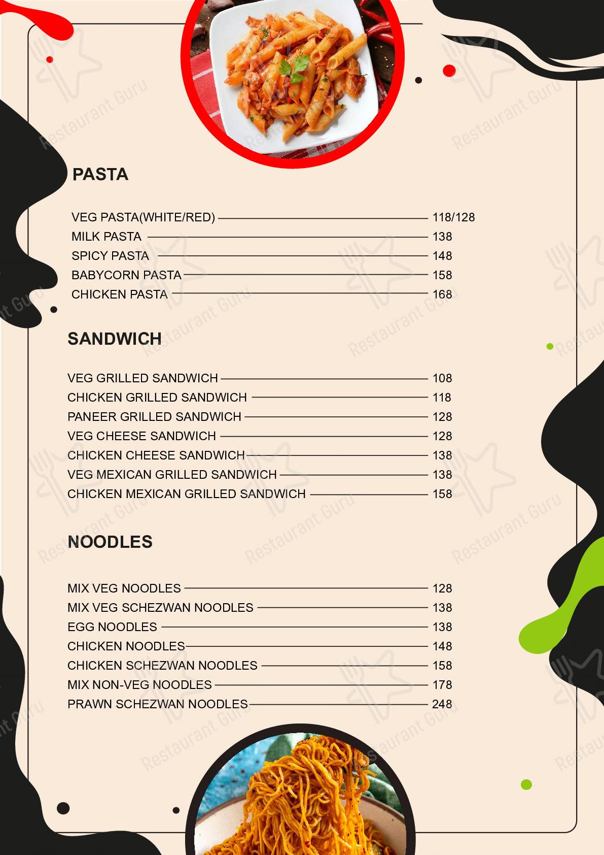 Broo98 Cafe & Restro menu - dishes and beverages