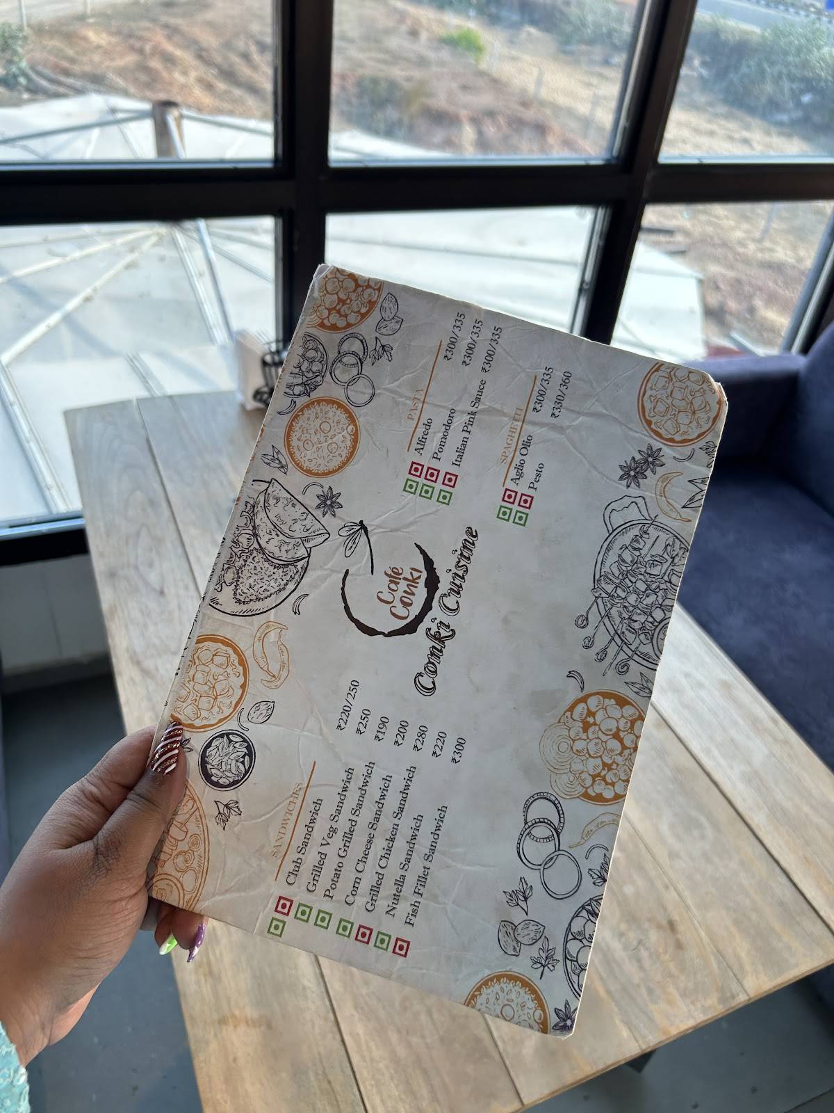 Cafe Conki menu