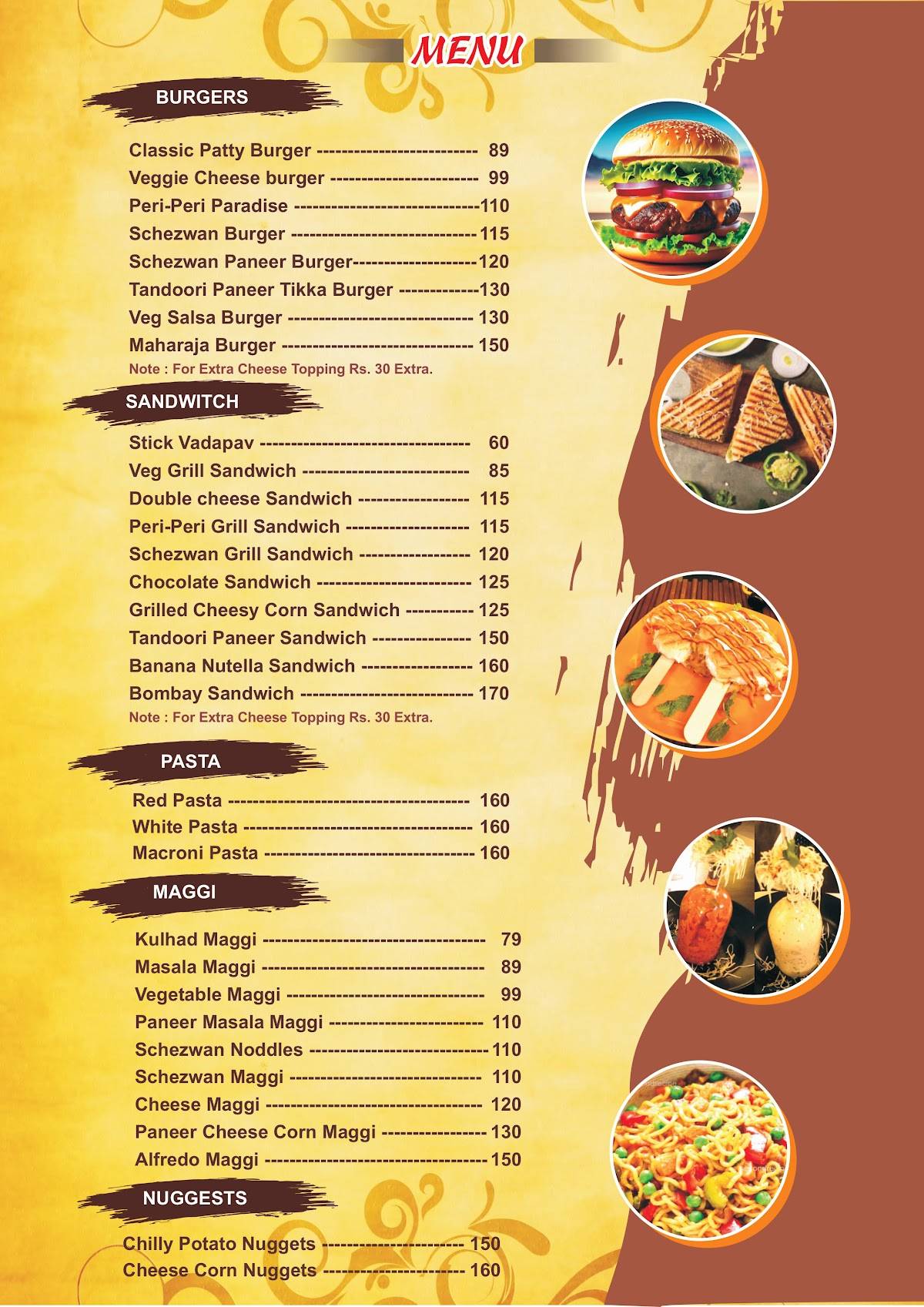 Capt's Cafe Beans The Coffee Lounge menu