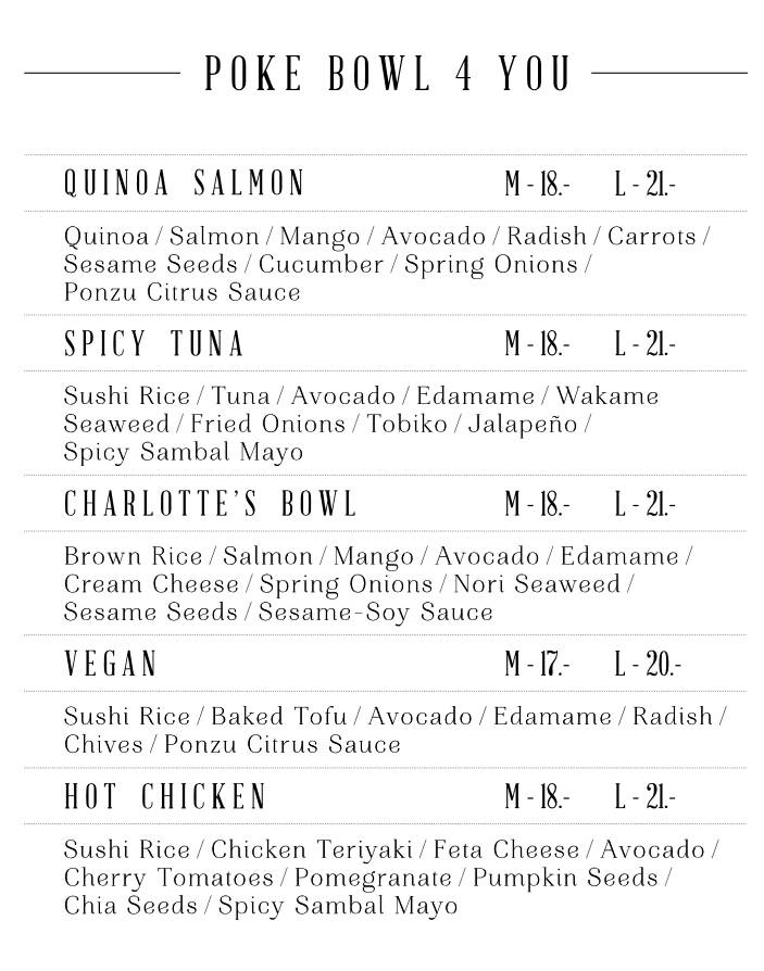 Menu di Café Charlotte 