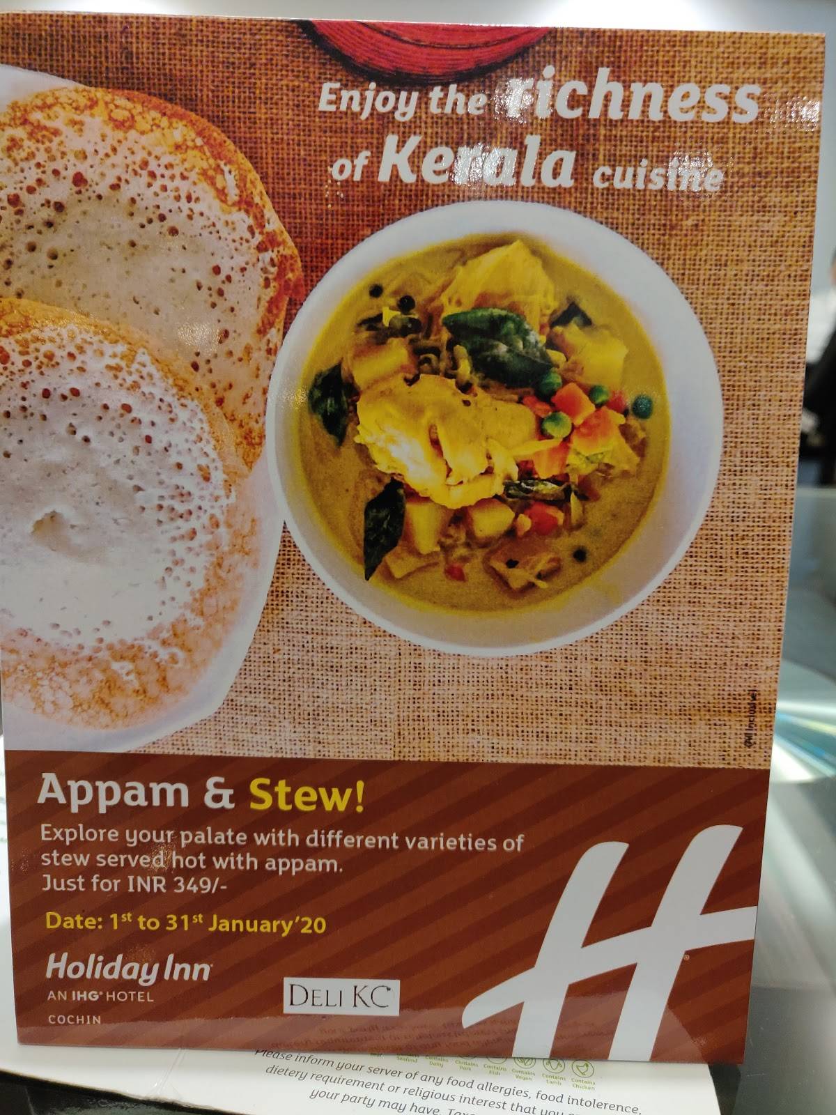 Deli KC @ Holiday Inn menu