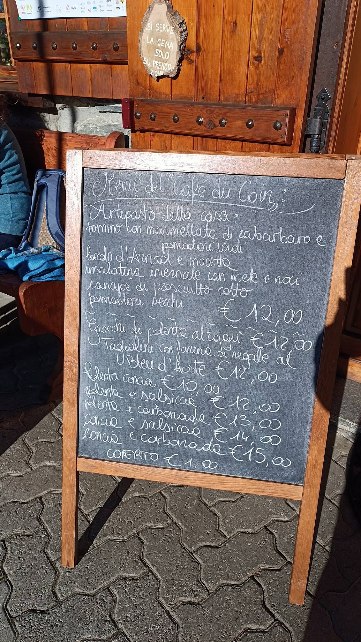 Menu di Cafe' Du Coin 