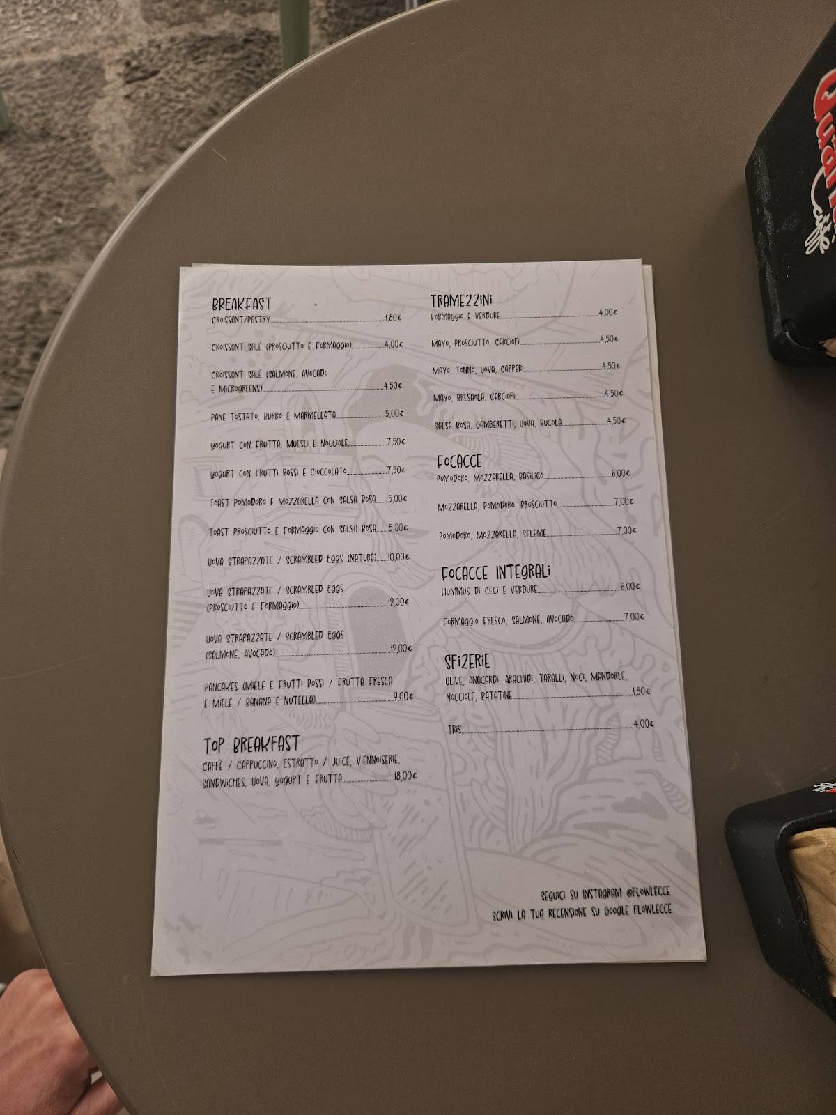 Menu di Flow Bar & Bistrot 