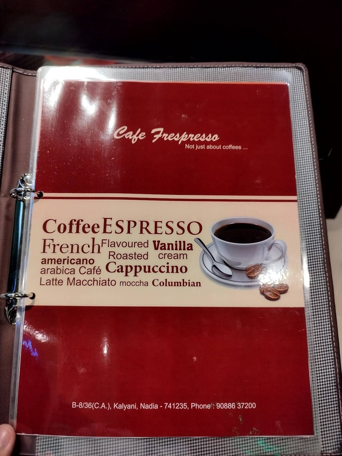 Cafe Frespresso menu