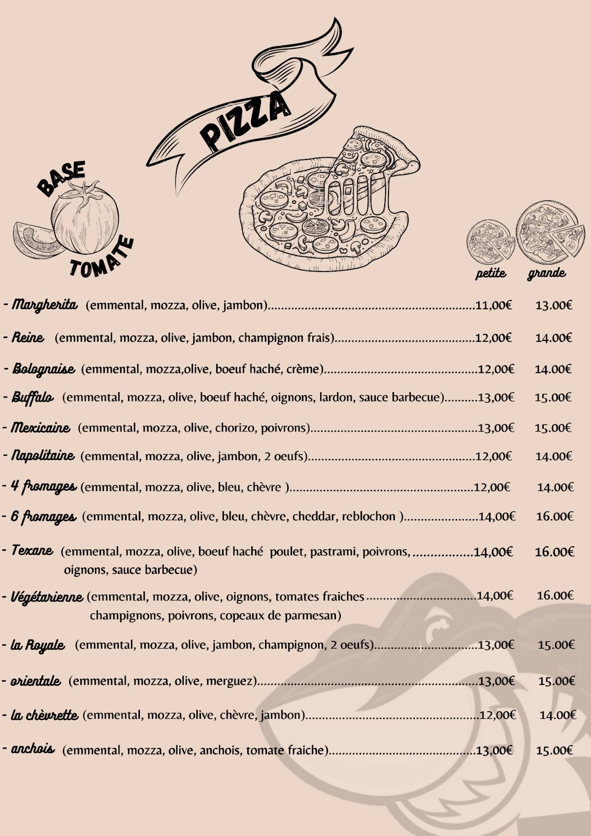 Menu de Le Sharks Onur kebab