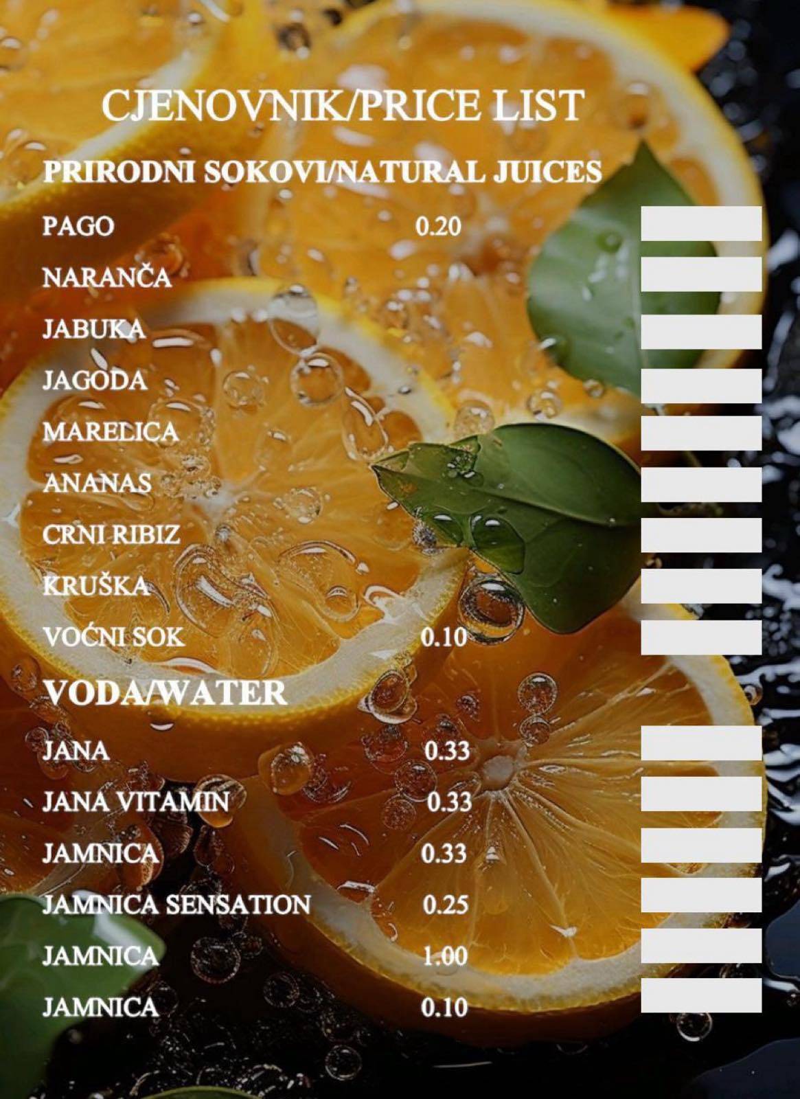 Menu de Marcone Kaffe Bar